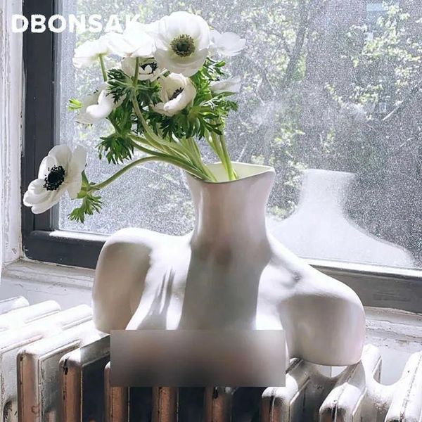 POTS DONNE DONNA CORPO CERAMIC VASO BUTO SCULTTURA FLOWER POT POT FLOWER CONTENITORE CONTRUZIONE NUDE FEMMILE VASO DI DECORAZIONE DELLA CASAZIONE CAGLIE CAGLIE 21