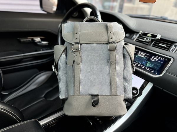 Designer Backpack Bolsa de laptop de luxo Bolsa de mochila genuína Couro de grande capacidade Mochila Bolsa de viagem de alta qualidade Bolsa de viagem