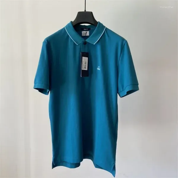 Polos da uomo Summer Men Shirts CP Polo Business Soild Color Outdoors T-shirt per abbigliamento per magliette di moda coreana casual