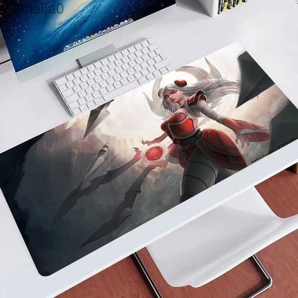 Мышиные накладки отдыхают большие игры XXL Pad 900x400 Irelia lol Cool Computer Accessories Anti-Skid Game Mats Клавиатура Matop MousePadl231221