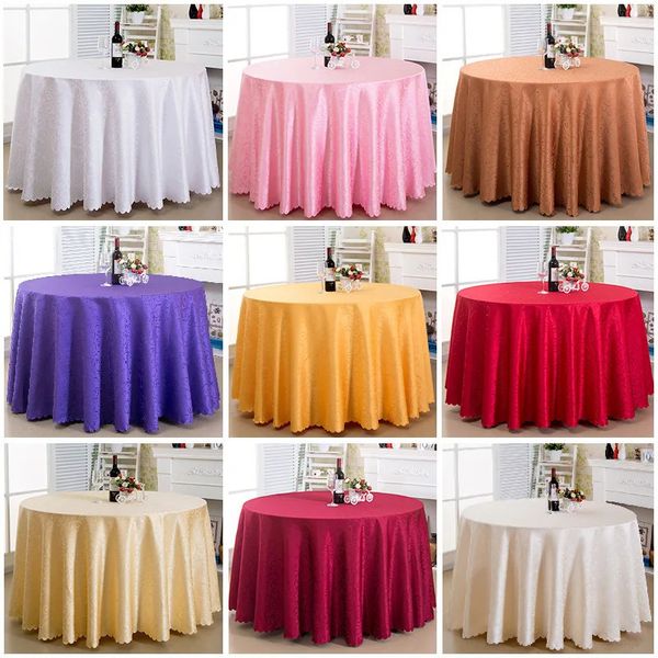 Tovaglia da festa di compleanno bianco 100% Overlay tavolo da tavolo rotondo tavolino decorazioni per matrimoni Cover da tavolo da pranzo 231221