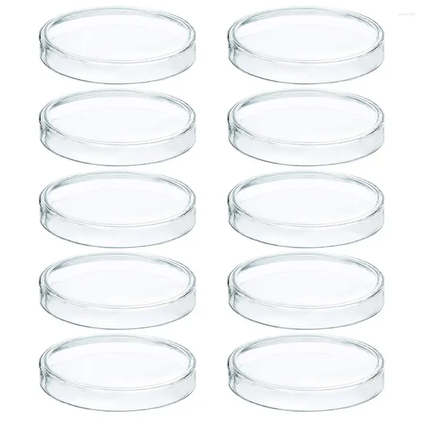 10pcs 60mm Petri Patroms com tampa Placas de tecido de célula transparente