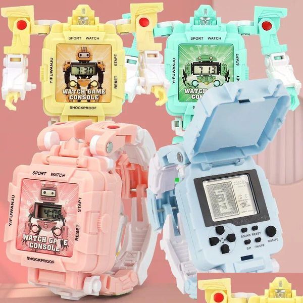 Orologi per bambini Childrens auto deformazione per piccoli giocattoli per bambini Guarda polso per bambini per ragazze ragazzi 231201 consegna caduta baby dhhge