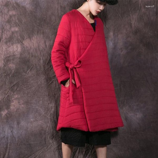 Trench feminina Coats Parka Mulheres 2023 Winter Warm Feminino Mulher Mulher Estilo de Streetwear de estilo japonês 4373