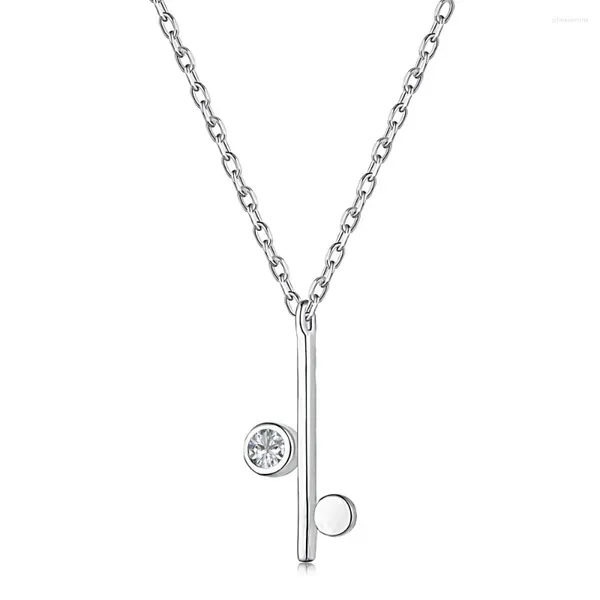 Correntes Karloch minimalist insy Style Art Series 925 Sterling Silver Leaf Colar Diamond Colar de colar feminino de colarinho em estoque