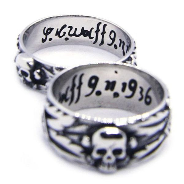 2 pezzi Dimensioni del lotto 6-13 Anello cranio unisex Cool Anello 316L Gioielli in acciaio inossidabile Design personale Design NA Skull Ring274i