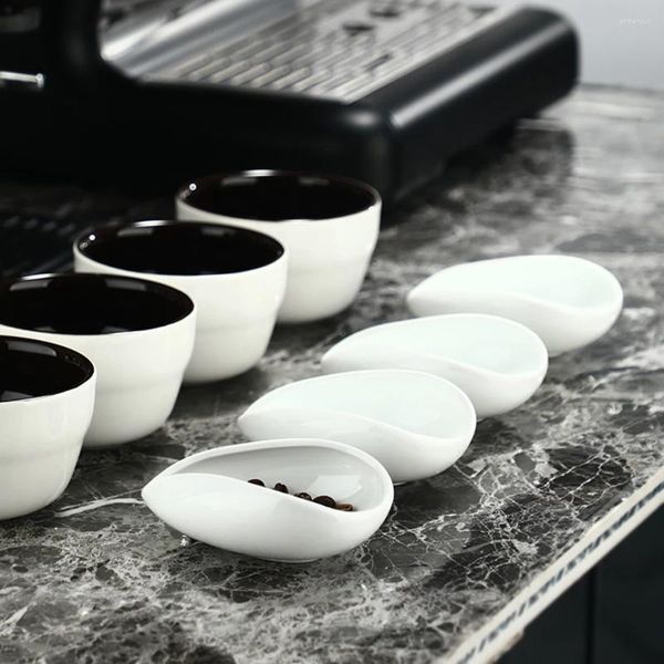 Чайные лотки 1 % кофейная фасоль чашка бобов чисто белая домашняя кухонная керамика орехи конфеты