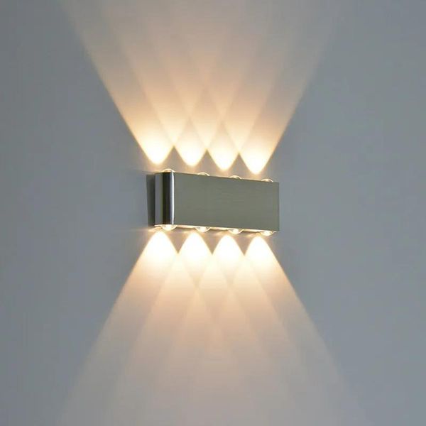 Lâmpadas Modernas 8W Led Up Down Sconce de parede Iluminação Spotlight Lights Decorativa Lumin