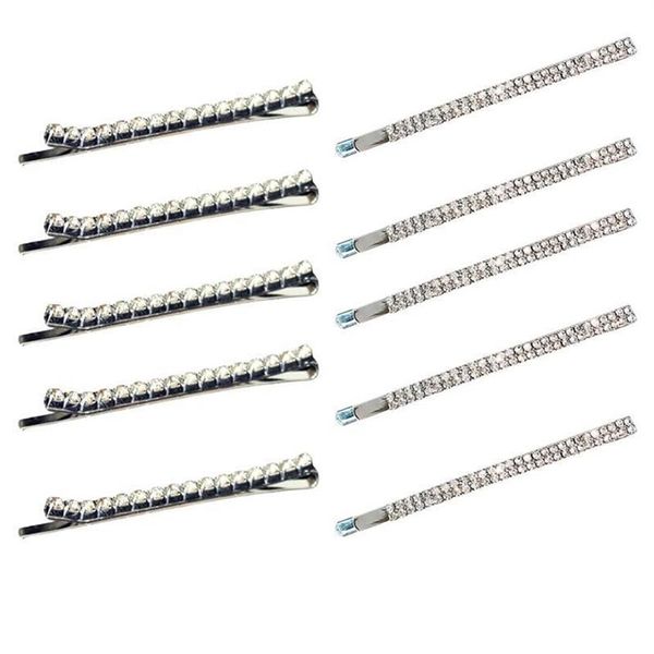 10pcs Haarnadeln Strass attraktive Bobby Pins Haarklammern für Mädchen Mode Kristall Hochzeit Hair Accessoires für Frauen Lady215s