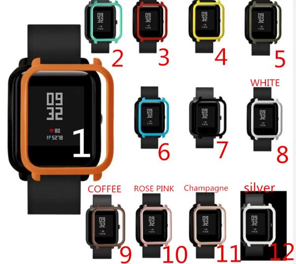 Novos acessórios de relógio inteligente capa colorida para PC Protect Shell para Xiaomi Huami Amazfit Bip Youth Watch LL