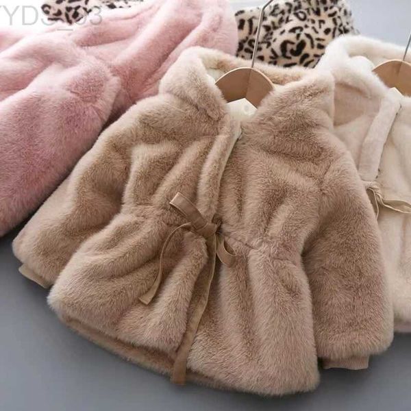 Pijamas inverno crianças casaco outono cor sólida cor quente com capuz com capuz para meninas crianças princesas fora roupas de pelúcia 2-9tzln2312222