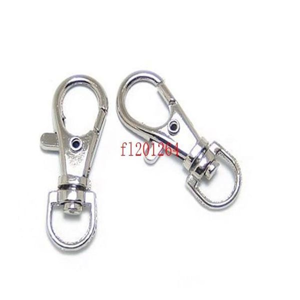 3 8 cm Nickel -Plattierschlüsselringe Hummerverschluss Clips Snap Hooks Keychain Key Ring Metall -Schlüsselhalter 1000pcs lot311d