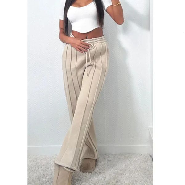 Houzhou Beige Sweatpant Hippie Baggy gestreifte Faltenhosen Vintage ästhetische Patchwork Jogger Casual Sportshose 231222