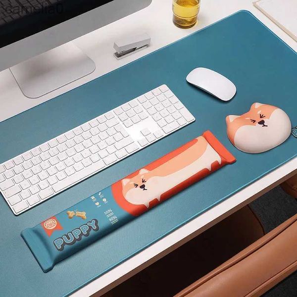 Mouse almofadas de pulso repousa o teclado de descanso de poço 3d cachorro