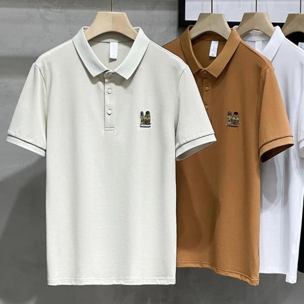 Polos per uomo Arrivo Fashion Cotton Polo Shirt a manichetta corta a manichetta ricamata a mezza manica di mezza manica mesh m l xl 2xl 3xl 4xl