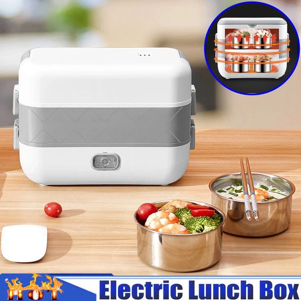 Electric Lunchbox beheizte Isolierung Lunchbox 110/240 V 300W Tragbare Lebensmittelwärmer -Lunchbox für Auto -LKW -Büro -Arbeiter Studenten 231221