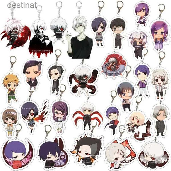 Anelli chiave Anime Tokyo Ghoul Kaneki Ken Keychain Cosplay Acrilico Catena Acrilico Pendant Keyring Propl231222