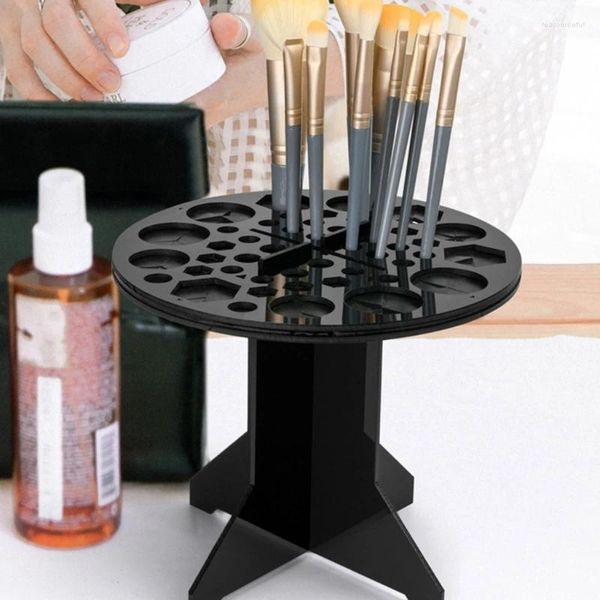 Armazenamento de cozinha acrílico sobrancelha lápis Stand Cosmetic Brush Shelf Tools