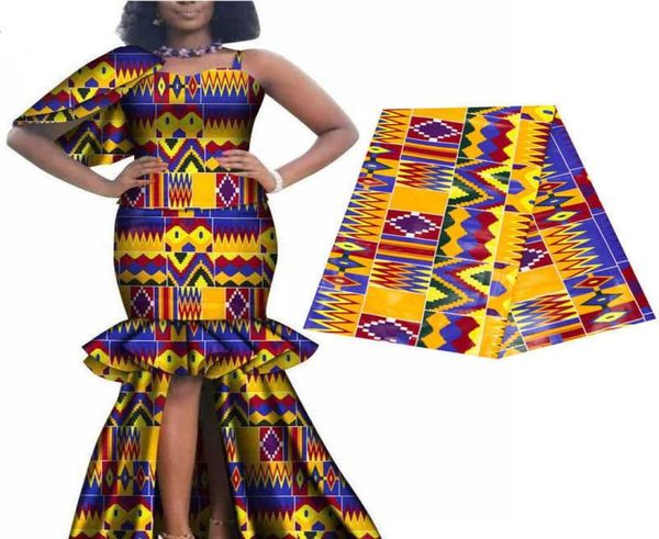 Afrika Ankara Kente Batik Stoff Real Wachs Pagne 100 Baumwollqualität Afrikaner Stärge Tissu nähen für Kleid Handwerk DIY T2008109987538