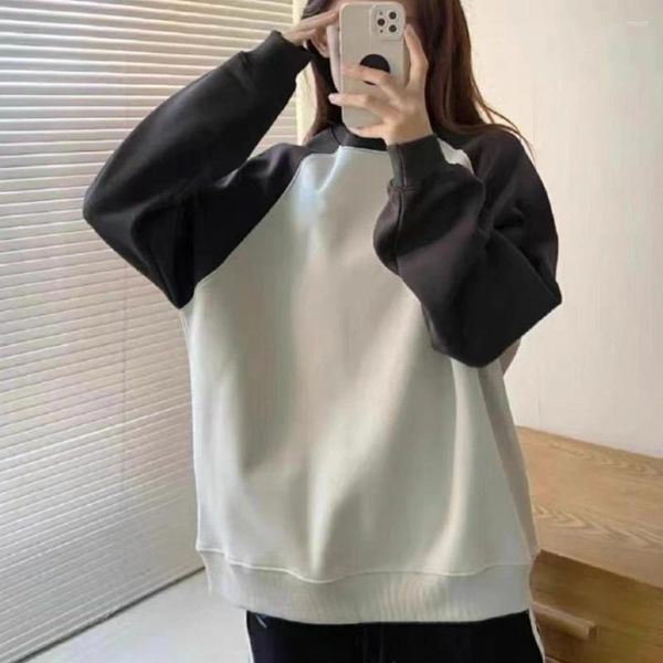 Colegados femininos ADE Sorto Retro-coreano Homens de moda Moda Raglan Sleeve Tops O-pescoço harajuku unissex streetwear mulheres pullovers masculinos