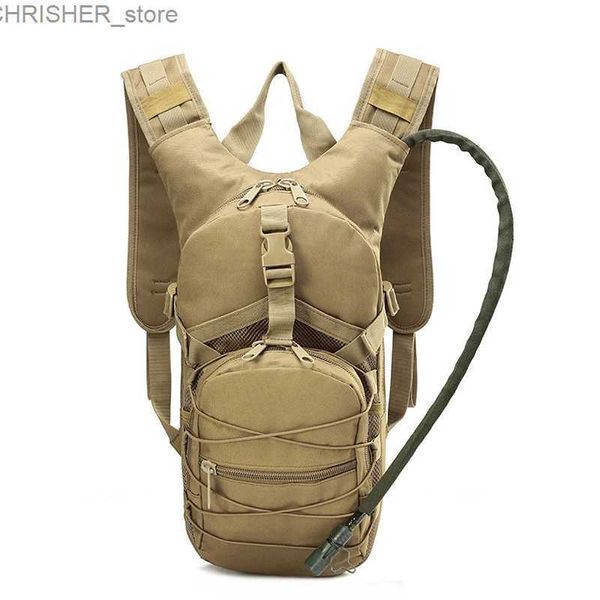 Açık çantalar açık hafif taktik su ikmal sırt çantası yürüyüş kamp bisiklet kamufle taktik su şişesi su torbası sırt çantası231222