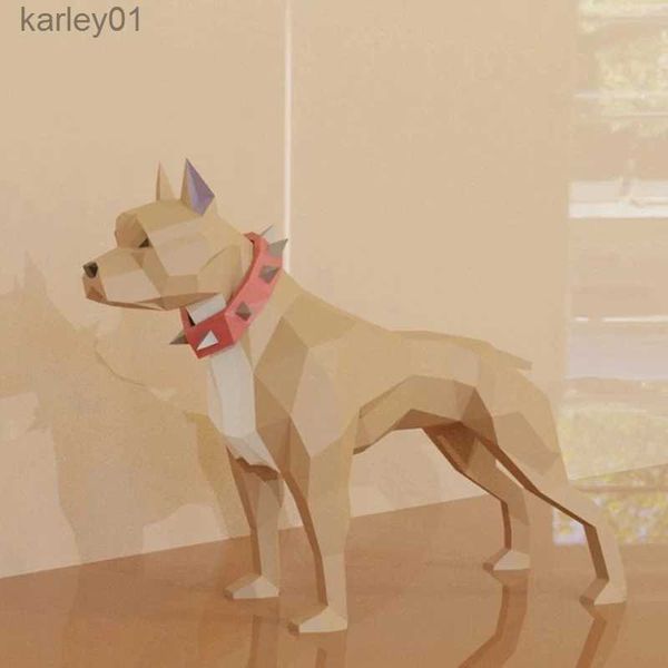 3D -Rätsel Papercraf 3d Papier Tiermodelle Französische Bulldoggen -Pinscher -Hund Papercraft Wohnkultur Wanddekoration Rätsel DIY Toys Video Requisiten YQ231222