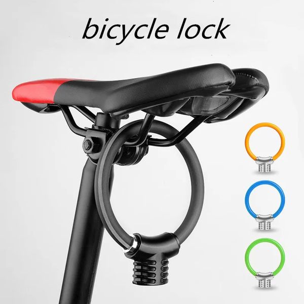 Lock multifuncional de bicicleta Anti-roubo de bicicleta Biciclo de bobina de bobina de aço de aço de bobina Acessórios de bicicleta Bloqueio com 2 key 231221