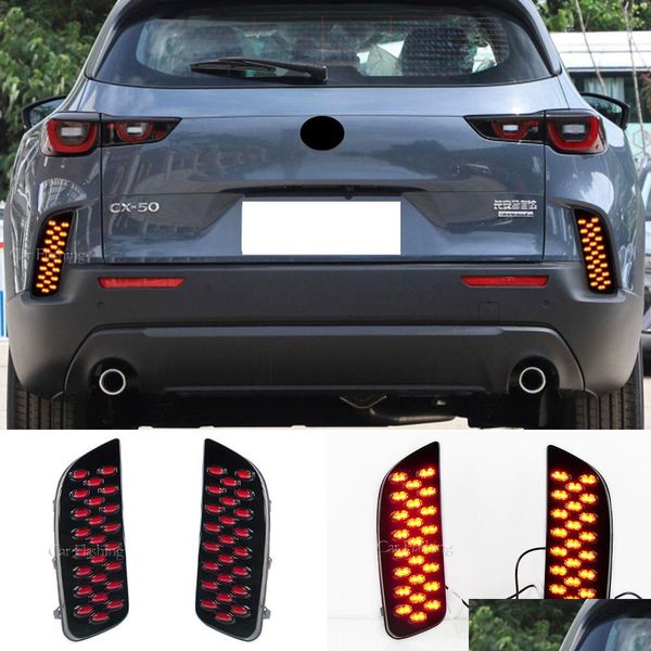 Luzes traseiras do carro LED LUZ REFLECTOR TRASEIRO PARA Mazda CX-50 CX50 2022 2023 Freio da lâmpada de nevo