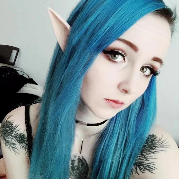 Bağlantı Bilezikleri 1PAIR CADILOWEEN LATEX ELF EAR Yüksek Simülasyon Yumuşak Yumuşak Zararsız Yanlış Props Peri Melek Kıyafet Cosplay Hook Noel Dekor