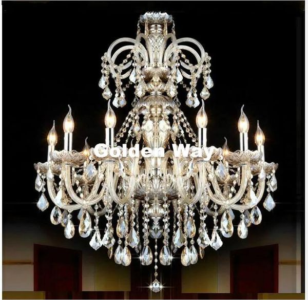 Lampadari spedizioni gratuite Cognac Colore lampadario Crystal Crystal Pendant Luci Fissate di luci di cristallo Lampada Crystal Lampa