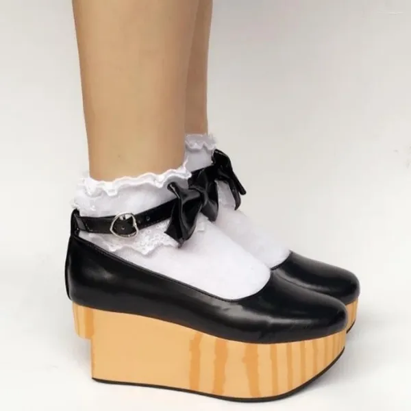 Scarpe vestiti piattaforma da donna pompe con tallone alto sandali Rivet cross-corps Lolita Cosplay Creepers giapponese harajuku su misura 2023