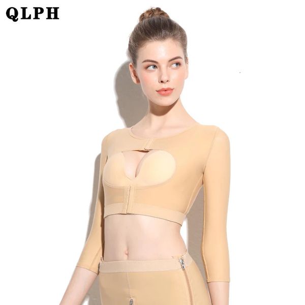 Mulheres Shapewear após o braço de lipoaspiração de braço de compressão Corpo Shaper Shaper Brethening Corset Shaping Sleeve superior 231221