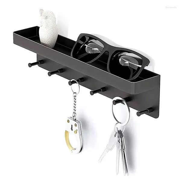 Ganchos suporte de chave branca para decoração de parede decoração de correio de plataforma de cabide de classificador de cabide com 6 banheiro de cozinha de rack de armazenamento