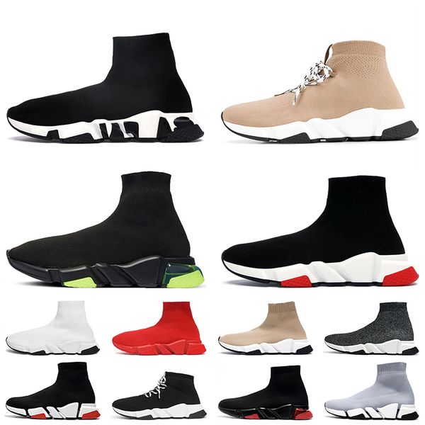 balencaigas Designer Casual Sock Shoes Women Mens Balenciaga Speed Trainer 2.0 Graffiti Black White Bottoms Flat Loafers【code ：L】Socks Sneakers Trainers