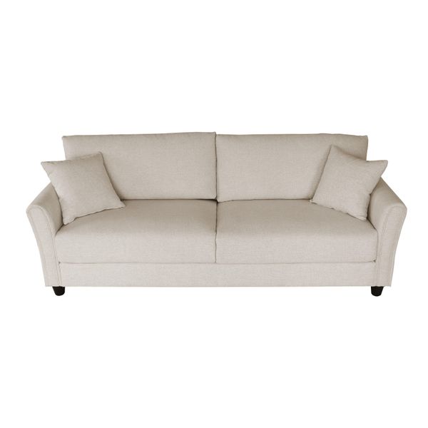 Wohnzimmer Möbel Liebesflocken Sofa Blaues Leinen mit 2 Kissen Beige Drop Lieferung Hausgarten Dhje1