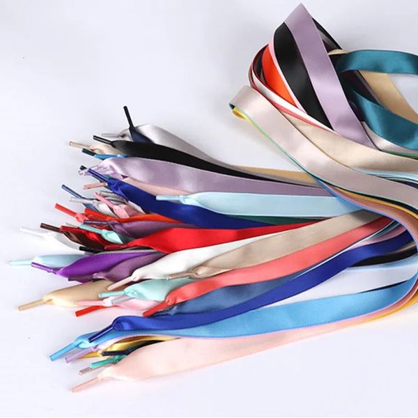 30PAIRS Candy Color Grosgrain Ribbon Scarpe da 2 cm in seta lucida in poliestere in poliestere per accessori per lacci di calo