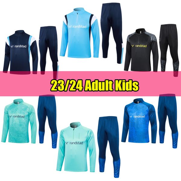 23 24 OM Soccer Training Anzug Halbzip Fußball Tracksan Langhülle Jersey Kit Uniform Adult Kids Futbol Jacke Set 2023 2024 Outdoor Jogging Sportswear