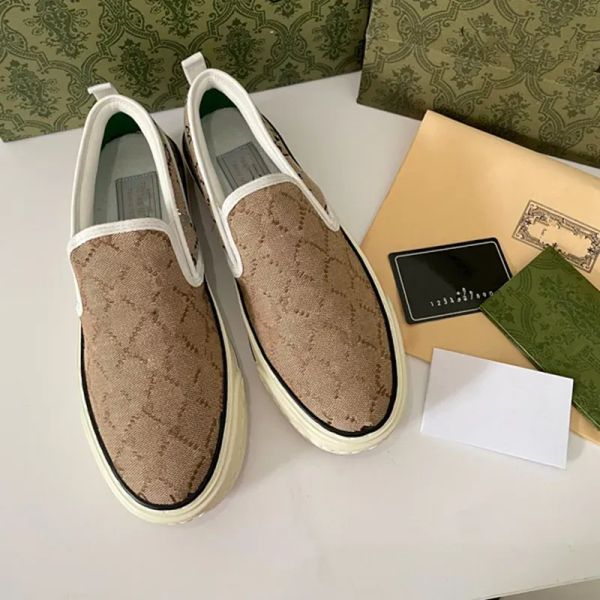 Designer-Sneakers, Segeltuchschuhe, Slip-Ons, lässige Damen-Schuhe mit Buchstaben, Herren-Damen-Freizeitschuh-Slipper, Ace-Stickerei im Vintage-Stil, kostenloser Versand