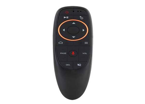 G10G10S Voice Controle remoto Air Mouse com USB 24GHz sem fio 6 Eixo Giroscópio Microfone IR Controles remotos para Android TV Box5853749