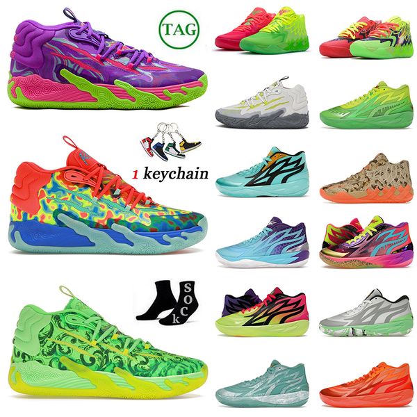 Scarpe da basket MB.03 Lamelo Ball Outdoors Sneakers MB.02 MB.01 Donne Mens Rick e Morty Lunar Capodanno a Honeycomb Black Sunset Glow Ball Ballo allenatore Dimensione36-46