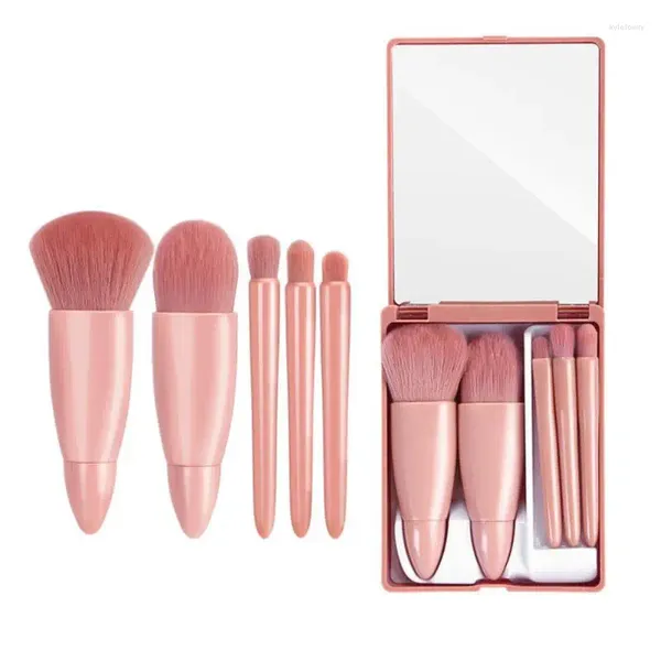 Make -up -Bürsten tragbare Set -Reisegröße kurzes Griff Make -up Pinsel Kit Kosmetische Soft Borste