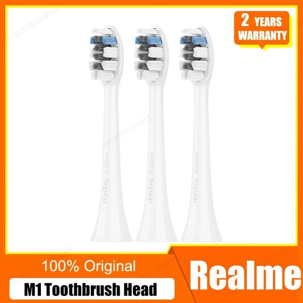 Spazzolino dente originale Realme M1 Sonic Smart Electric Dente Sprobrush Teste 3pcs DuPont Brush Testa Parti di ricambio Pacchetto orale igiene