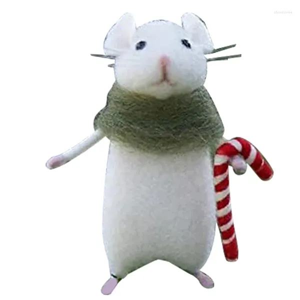 Party -Dekoration Halloween -Maus mit einer Kürbisfelted -Tiere Nadel Weihnachtswolle Filz handgefertigtes Dekorationen C.