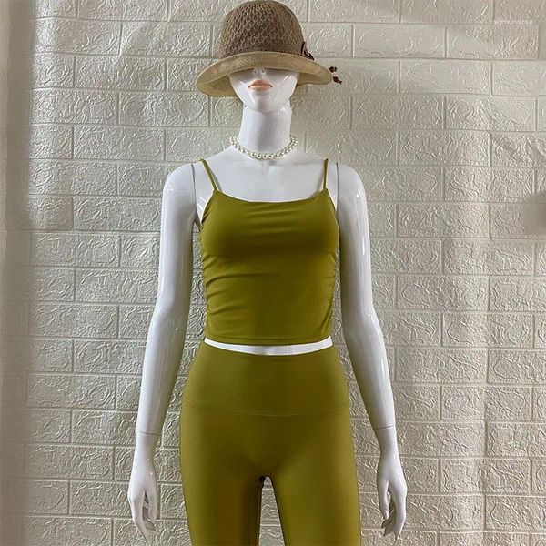 Set attivi Qumor Spring/Summer Sports biancheria intima da donna Pantaloni da yoga pieghettate Pantaloni da yoga set broccato a doppia facciata