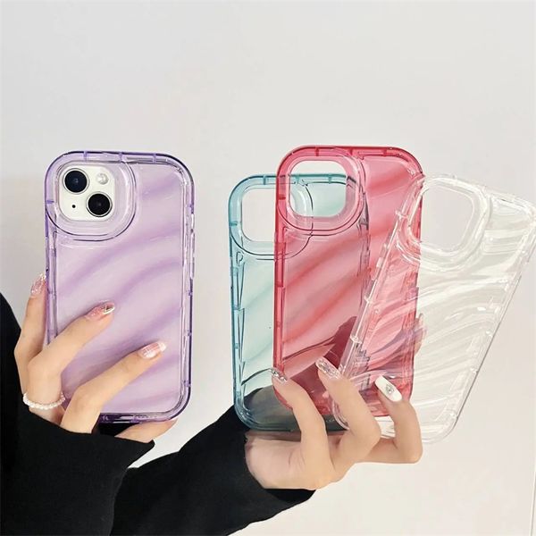 Custodia per pattern ondulati di lusso per iPhone 11 15 Pro Max Cover iPhone 14 13 Pro Max Xr 7 8 Plus XS 14Promax Silicon Funda Factory 1000pcs