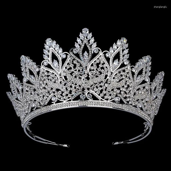 Clip per capelli Tiara e corona Hadiyana Donne alla moda vintage Gioielli Accessori per matrimoni nuziali Zircone cubico BC5800 Princesa