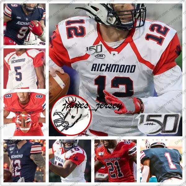 Jam Custom 2020 Richmond Spiders Football #5 Keyston Fuller 10 Beau English 12 Joe Mancuso 15 Исаак Браун Молодежь молодежные малышки 4xl 4xl