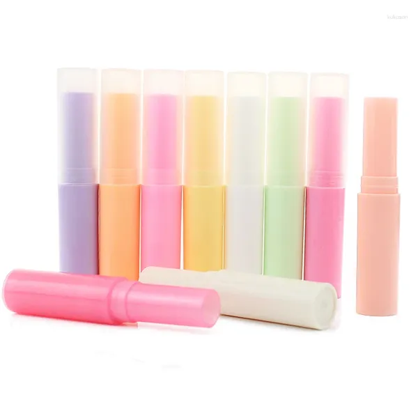 Garrafas de armazenamento 30/50/100pcs 4ml Lip recipiente com tampas de tampas mini portátil tubo de batom de tubo vazio Contêineres cosméticos