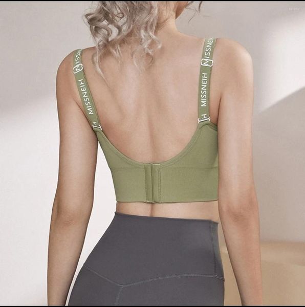 Outfit da yoga Sports reggiseno giubbotto professionale spalla con spalla da corsa da donna.