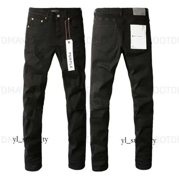 Herren lila Marke Jeans Designer Mode Distressed Purple for Men Black Purple Jeans 6685